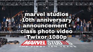 marvel studios 10th anniversary announcement - class photo video with twixor 1080p