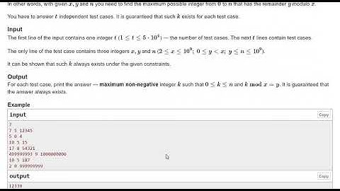 Required Remainder Codeforces 1374A