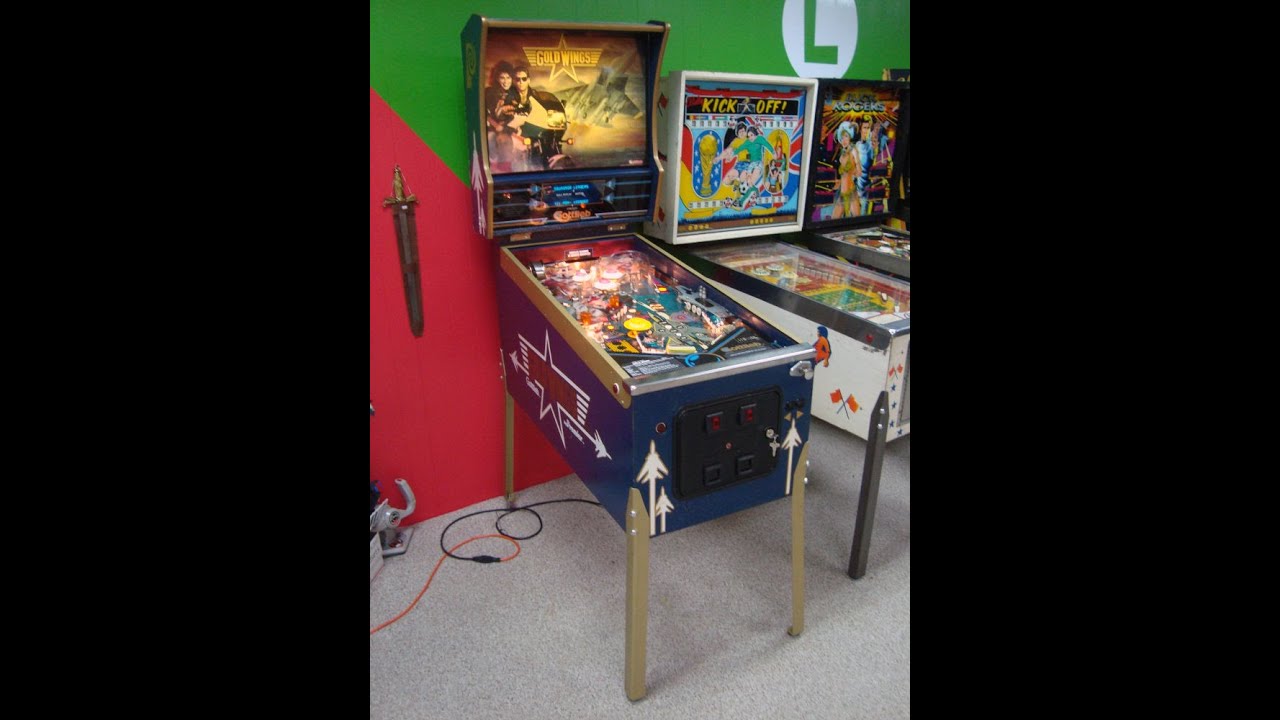 Gottlieb Gold Wings Pinball! Top Gun ripoff, fantastic game! YouTube