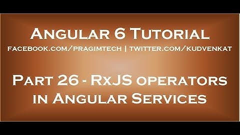 RxJS-operators in Angular-services