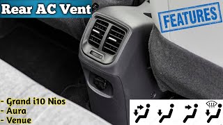 Rear AC Vent Functions in Hyundai i10 Nios, Hyundai Aura, Hyundai Venue || Nikit Sharma