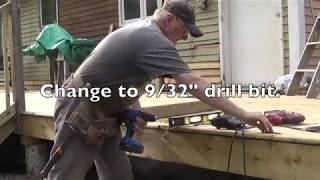 DIY Deck Part 11  Attaching Railing Posts