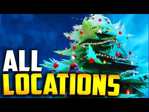 all christmas tree locations in fortnite season 7 - 9 christmas trees in fortnite