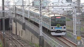 E231系800番台 K7編成(デビュー20周年記念HM) 総武線直通津田沼行き @西船橋～船橋