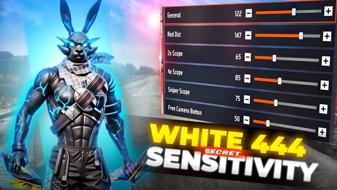White 444 Sensitivity Mobile 👈🏻🔥 | White 444 Sensitivity 🔴 | It's Me @NetherX9