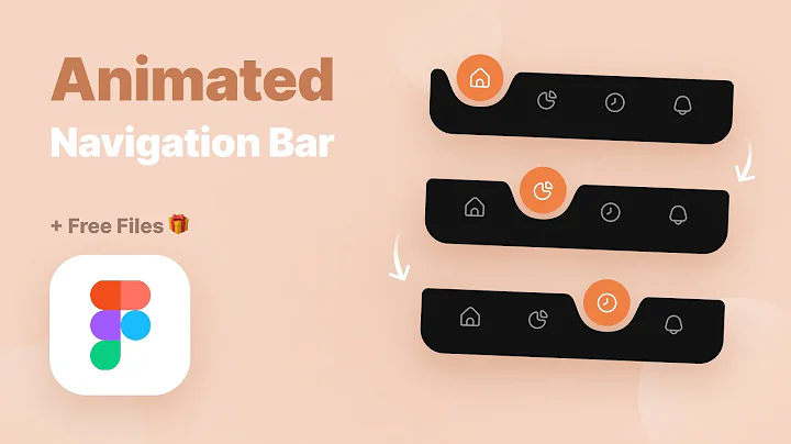 Animated Mobile Navigation Menu Bar Design in Figma | Bottom Navbar Animation