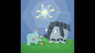 Donphan &amp; Phanpy - Pokemon Illustration Timelapse
