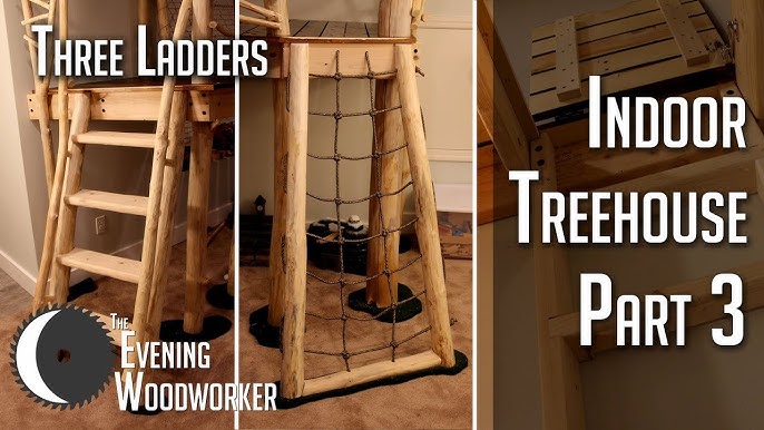 DIY Rope Suspension Bridge  Indoor Treehouse Part 2 