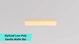Stylized Low-Poly Wafer Bar