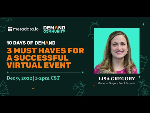 Must haves for a successful virtual event - YouTube
