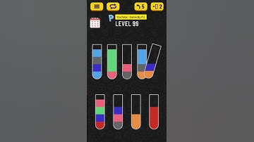Game : water sort puzzle level 99 ; game play ; solve puzzles game