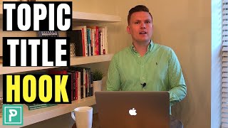 Determine the TOPIC, TITLE & HOOK  How to Write a Sermon  Step 1