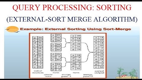 QUERY PROCESSING:SORTING (EXTERNAL SORT-MERGE ALGORITHM)
