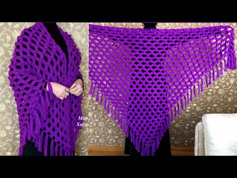 شال كروشيه مثلث جديد 2023  