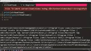 Bài 7 - Kiểu chuỗi trong Python - Phần 1