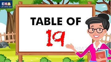 Learn Multiplication Table of Nineteen 19 x 1 = 19 - 19 Times Tables