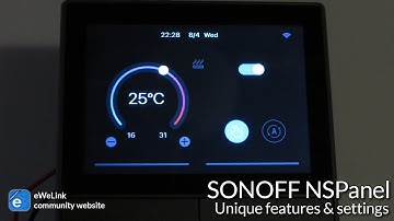 Sonoff NSPanel - Unique features and settings