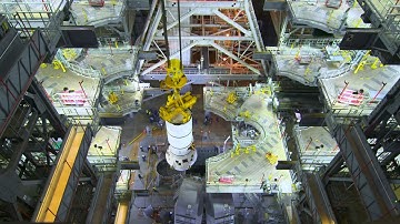 Artemis II Rocket Stacking: Booster Lift & Aft Skirt Installation Timelapse | Space Exploration 2024