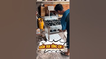 Test bếp Âu 4 họng trước khi giao khách #BepAu4Hong #BepCongNghiep