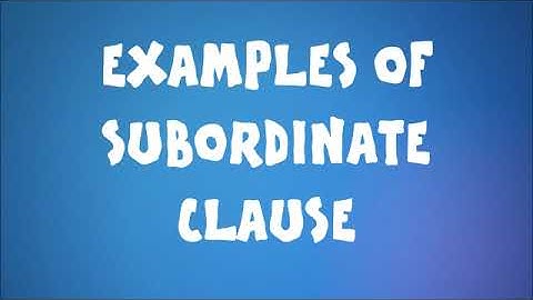 Subordinate clause lyrics video   YouTube
