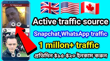 USA,Canada,UK traffic source | 1 million traffic apps | Snap traffic | WhatsApp traffic |