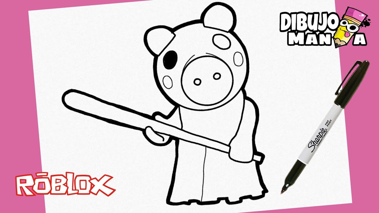 Como Dibujar A Piggy Roblox How To Draw Piggy Dibujos De - dibujos de roblox para pintar piggy