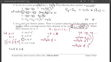 50 MCQs of Group Theory (Part-1) | Suppose Math with Akhtar Abbas
