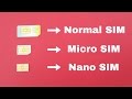 How to Cut Normal SIM Card into Micro SIM or Nano SIM using Scissor