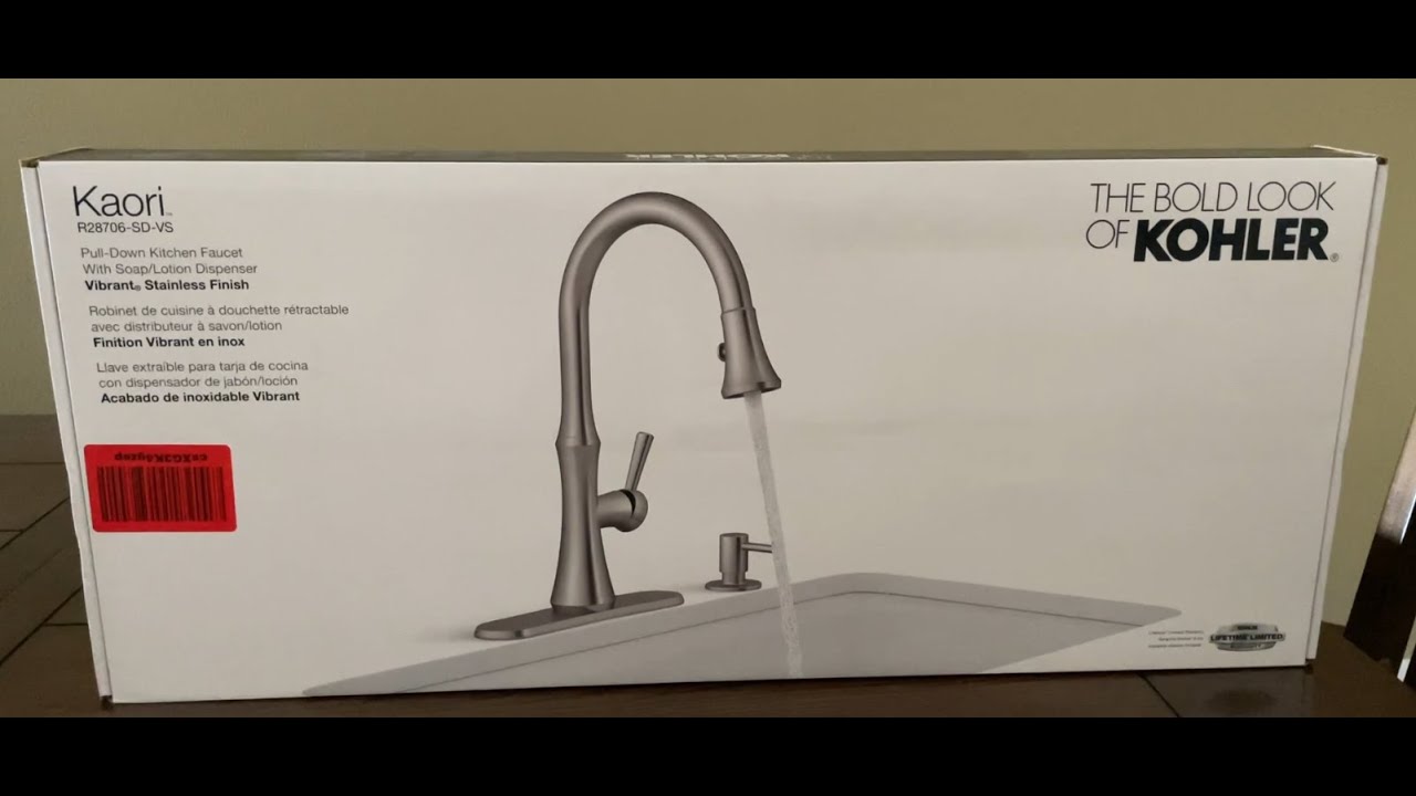 Kohler Kitchen Faucet Installation (Kaori Model including Soap Dispenser) -  YouTube