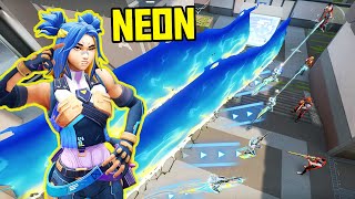 THE POWER OF NEON - Best Tricks & 200 IQ Outplays - VALORANT screenshot 4