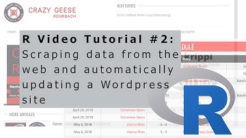 R Video Tutorial #2: Scraping data from the web and automatically updating a WordPress site