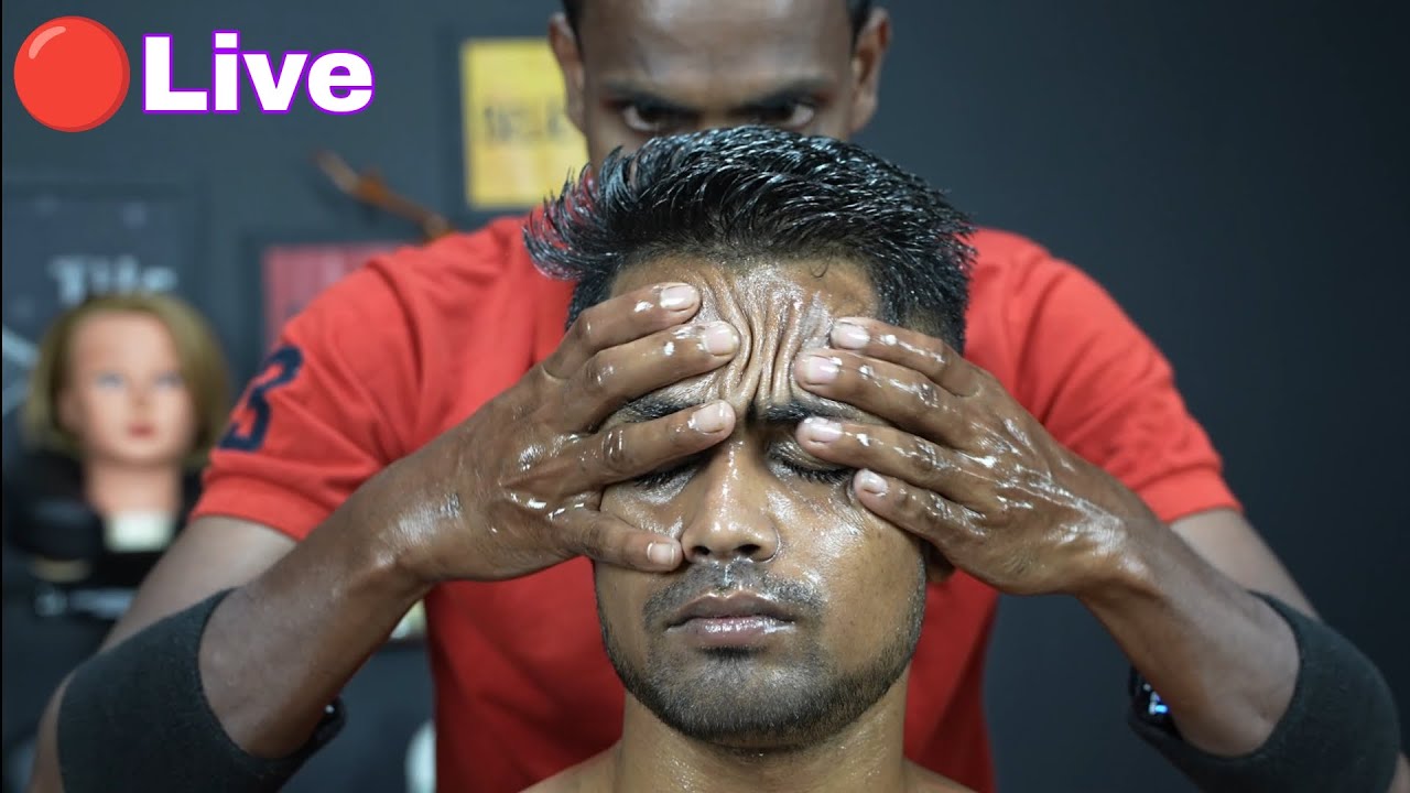 Live ASMR Massage Satisfying ASMR Head Massage With Lots Of Oil