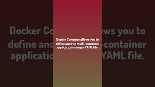 Daily Debug. / Docker Compose allows you to define and run multi-co...