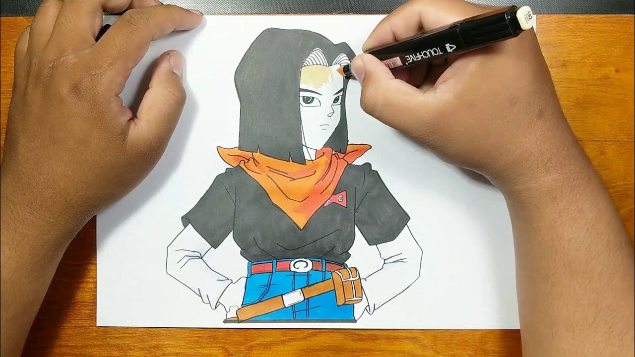 How To Draw Android 17 (Dragon Ball Super) 