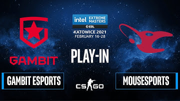 CS:GO - Gambit Esports vs. mousesports [Dust2] Map 1 - IEM Katowice 2021 - Play-In