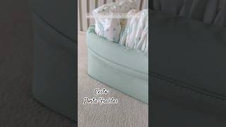 Como organizar as fraldas do bebê - Cesto Organiza Baby Verde Suave