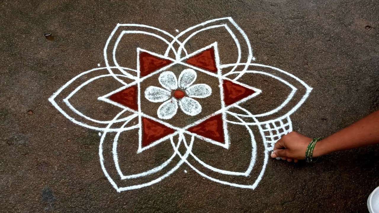 Vinayagar chaturthi rangoli|easy rangoli|Ganesha festival kolam ...