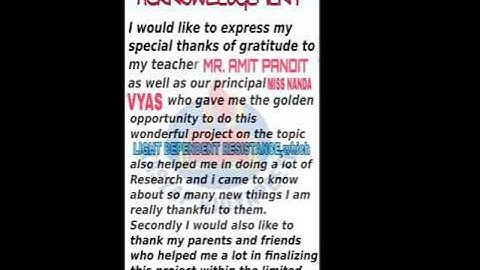 Physics INVESTIGATORY project on ldr