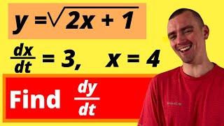 SUPPOSE Y=SQRT(2x+1), WHERE X AND Y ARE FUNCTIONS OF T | Implicit Differentiation Examples