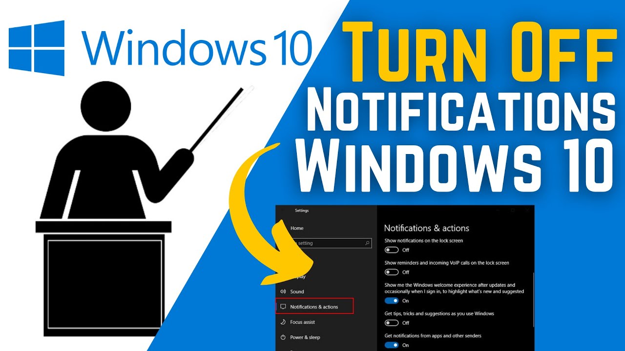 How To Turn Off Notifications In Windows 10 - YouTube
