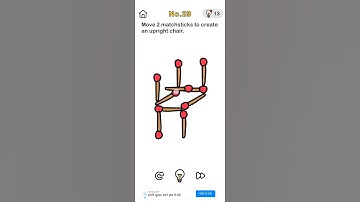 move 2 matchsticks to create an upright chair?? level29. let