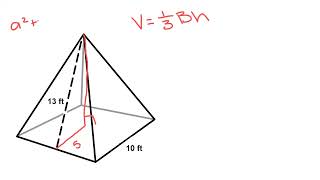 Volume of Pyramid (slant height)