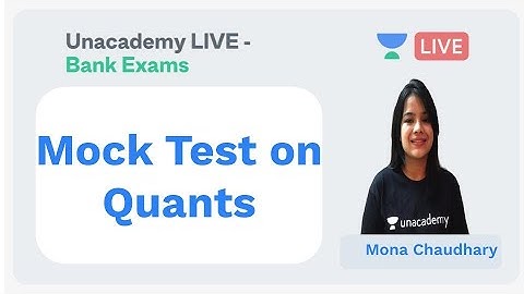 IBPS Clerk 2019 | Mock Test on Quants by Mona Choudhary