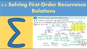 4.2 Solving first order recurrence relations (FP2 - Chapter 4: Recurrence relations)