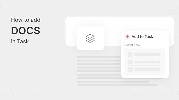 How to Add Docs in Tasks