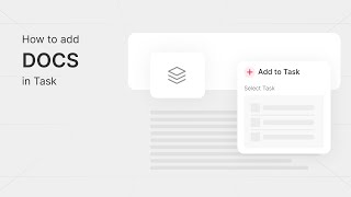 How to Add Docs in Tasks