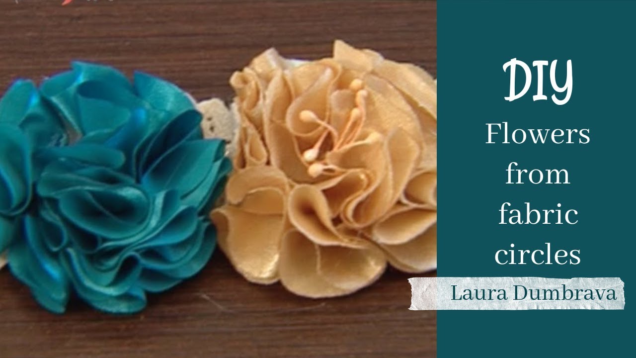 Tutorial-cum sa faci flori textile 3D din "petale" rotunde