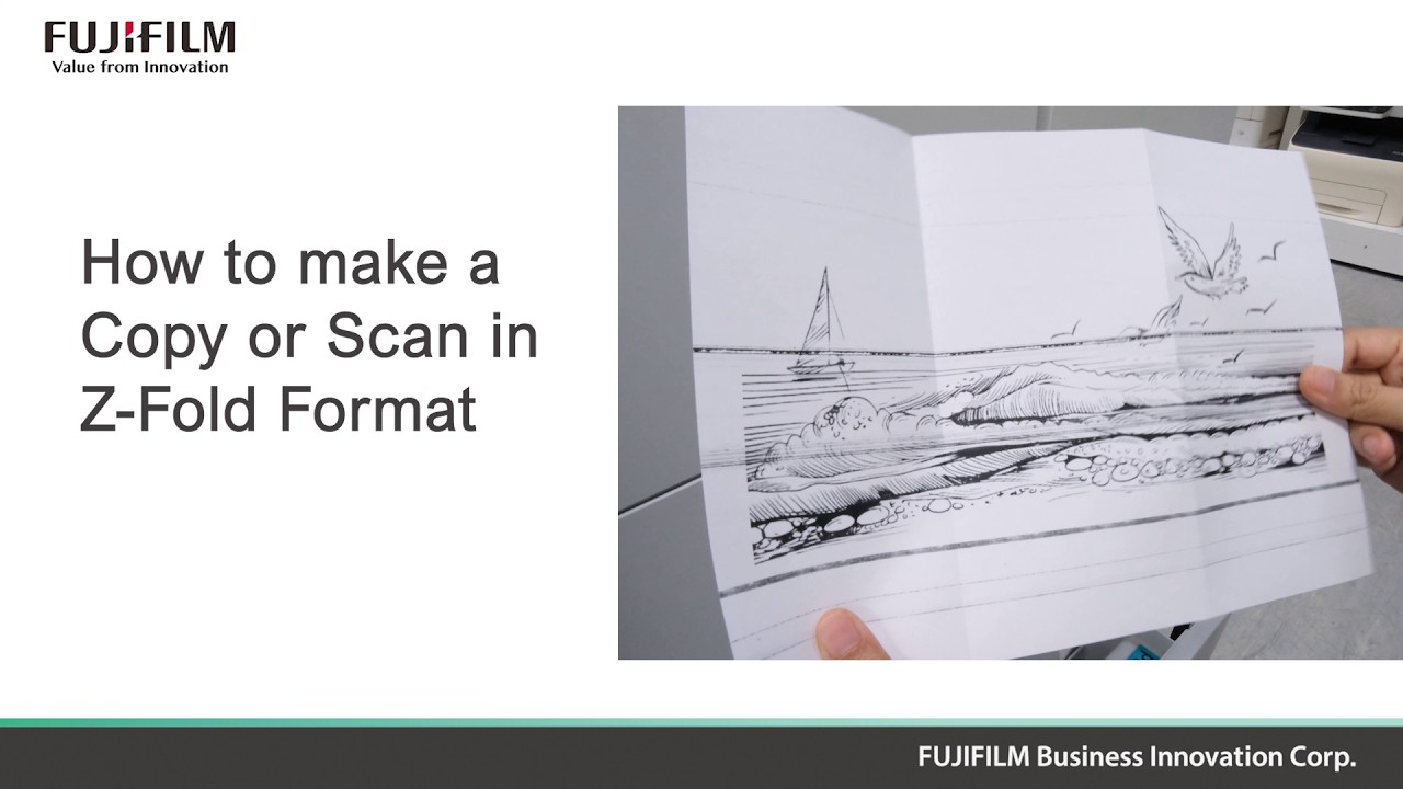 Learn how to make a Copy or Scan in Z-Fold Format - YouTube