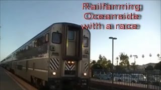 Railfanning Oceanside Transit Center Amtrak Vs Metrolink Race 111609
