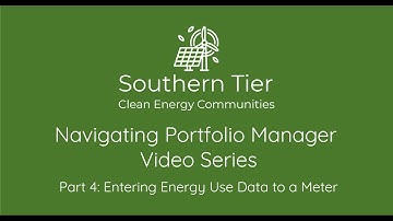 Navigating Portfolio Manager Part 4: Adding Energy Data